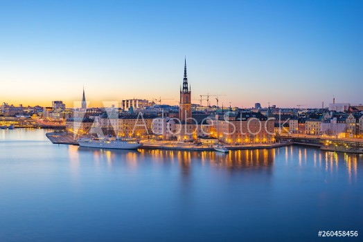 Picture of Night view of Stockholm city skyline old town in Sweden
